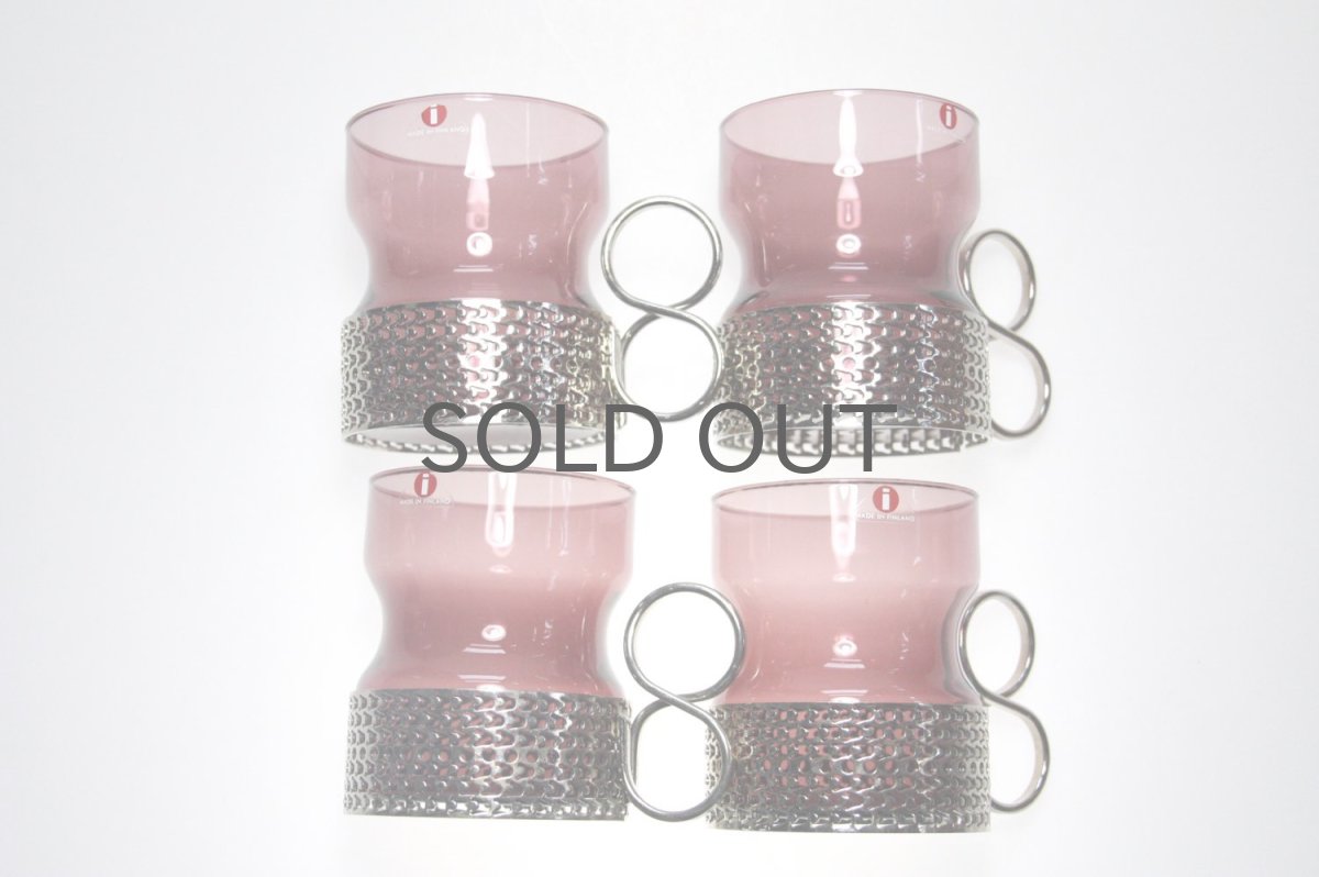 画像2: 北欧ビンテージ/iittala/イッタラ/TSAIKKA/パープル＆シルバーホルダー/ワイン (2)