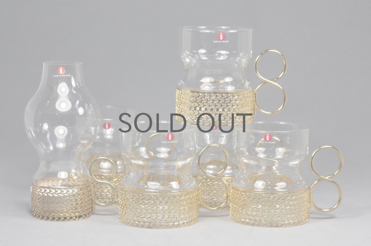 画像7: iittala/イッタラ/TSAIKKA/ツァイッカ/24Karaatti/24キャラット/ゴールドホルダー&クリアグラス/キャンドルホルダー (7)