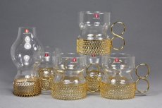 画像7: iittala/イッタラ/TSAIKKA/ツァイッカ/24Karaatti/24キャラット/ゴールドホルダー&クリアグラス/キャンドルホルダー (7)