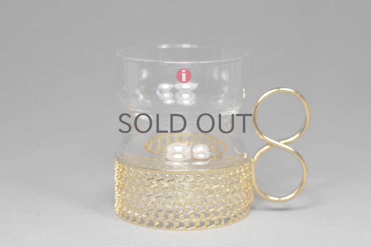 画像1: iittala/イッタラ/TSAIKKA/ツァイッカ/24Karaatti/24キャラット/ゴールドホルダー&クリアグラス (1)