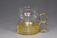 画像1: iittala/イッタラ/TSAIKKA/ツァイッカ/24Karaatti/24キャラット/ゴールドホルダー&クリアグラス (1)