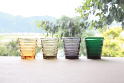 画像1: 北欧ビンテージガラス/Aino Aalto/アイノ・アアルト/Bolgeblick/Karhula/カルフラ/iittala /イッタラ/初期シュナップス/グリーン