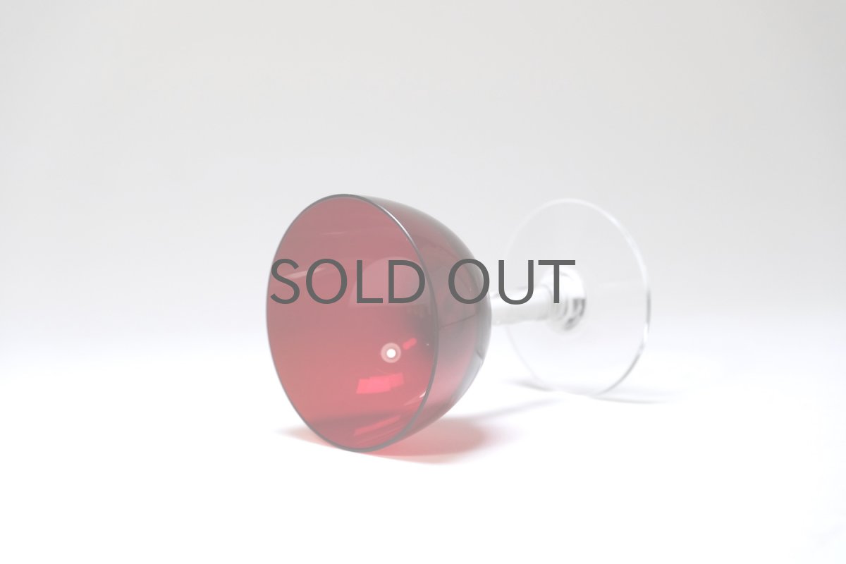 画像2: ビンテージ北欧雑貨/Nuutajarvi/ヌータヤルヴィ/Saara Hopea/サーラ・ホペア/1125/リカーグラス/レッド (2)