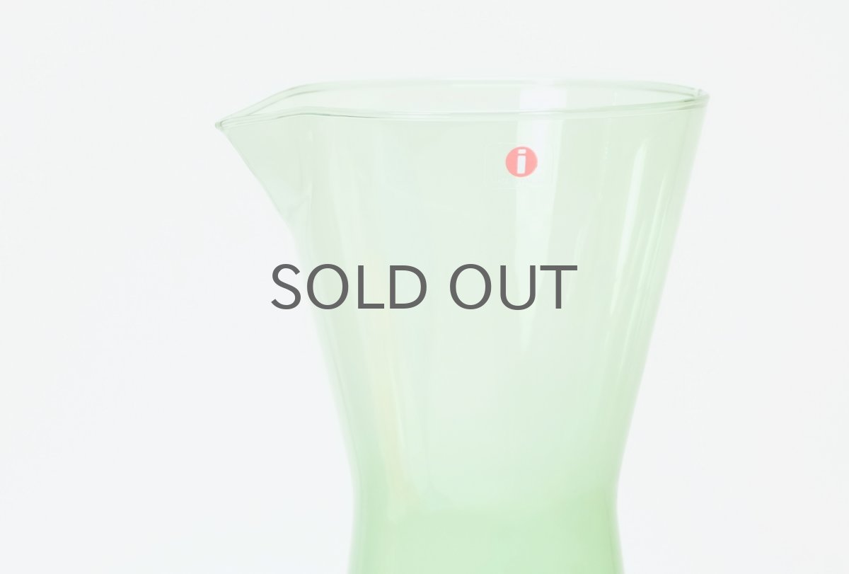 画像2: ビンテージ北欧雑貨/Kaj Franck/カイ・フランク/カルティオ/カラフェ/ピッチャー/Nuutajarvi/ヌータヤルヴィ/グリーン (2)