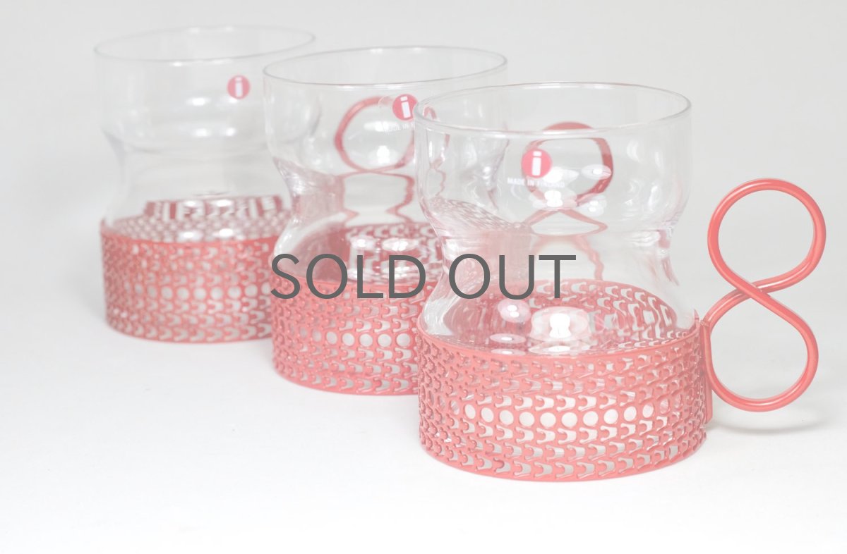 画像3: 北欧ビンテージ/iittala/イッタラ/TSAIKKA/ツァイッカ/クリア&レッドホルダー/レアレッド (3)