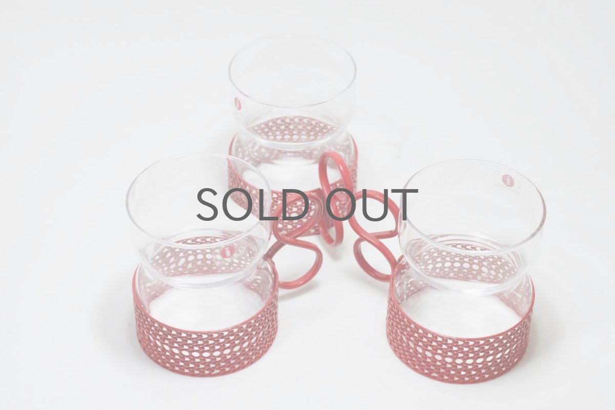 画像6: 北欧ビンテージ/iittala/イッタラ/TSAIKKA/ツァイッカ/クリア&レッドホルダー/レアレッド (6)