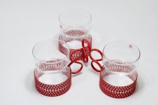 画像6: 北欧ビンテージ/iittala/イッタラ/TSAIKKA/ツァイッカ/クリア&レッドホルダー/レアレッド (6)