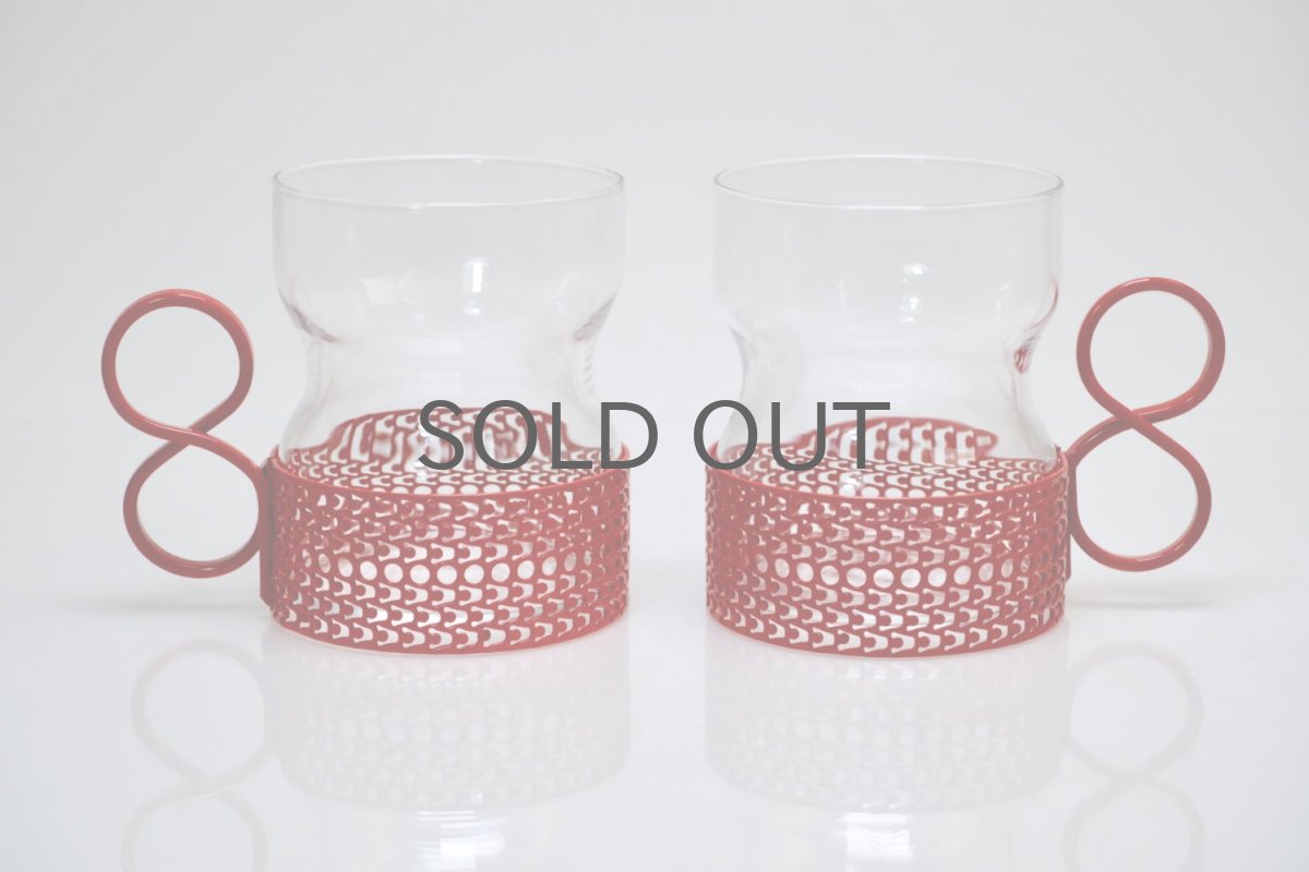 画像4: 北欧ビンテージ/iittala/イッタラ/TSAIKKA/ツァイッカ/クリア&レッドホルダー/レアレッド (4)