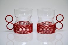 画像4: 北欧ビンテージ/iittala/イッタラ/TSAIKKA/ツァイッカ/クリア&レッドホルダー/レアレッド (4)