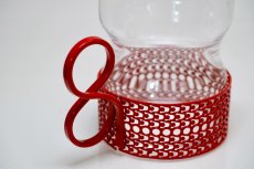 画像3: 北欧ビンテージ/iittala/イッタラ/TSAIKKA/ツァイッカ/クリア&レッドホルダー/レアレッド (3)