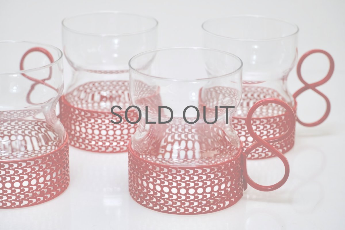 画像6: 北欧ビンテージ/iittala/イッタラ/TSAIKKA/ツァイッカ/クリア&レッドホルダー/レアレッド (6)
