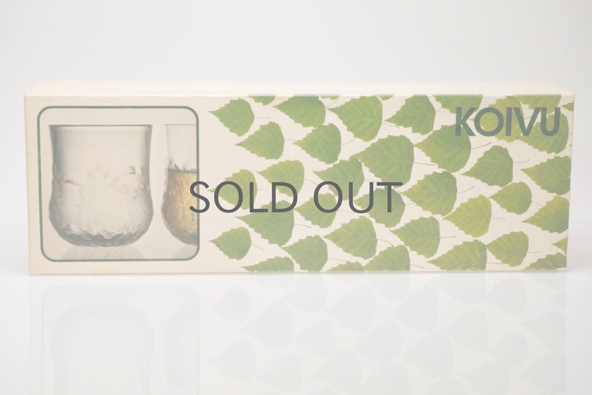 画像7: ビンテージ北欧雑貨/iittala/イッタラ/Koivu/コイブ/白樺グラス/オリジナルBOX/4個セット/H8サイズ (7)
