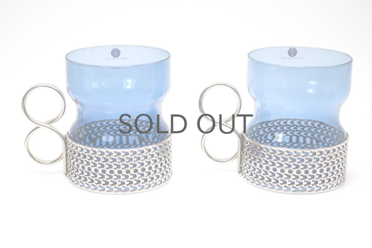 画像4: 北欧ビンテージ/iittala/イッタラ/TSAIKKA/ブルー&シルバーホルダー (4)