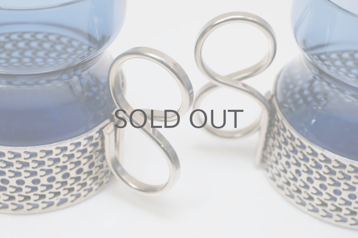 画像5: 北欧ビンテージ/iittala/イッタラ/TSAIKKA/ブルー&シルバーホルダー (5)