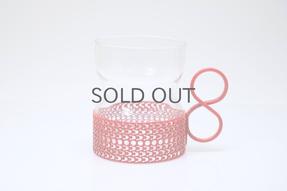 画像1: 北欧ビンテージ/iittala/イッタラ/TSAIKKA/ツァイッカ/クリア&レッドホルダー/レアレッド/No.2 (1)