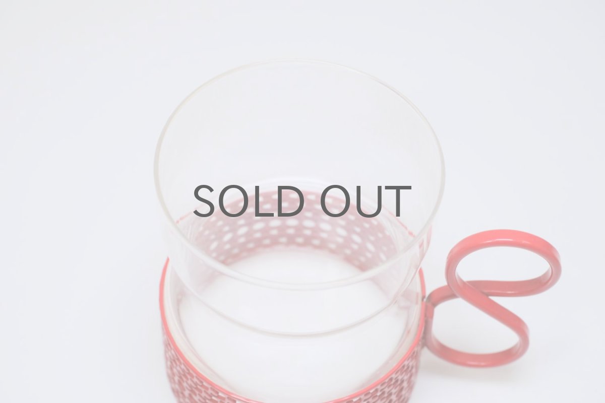 画像2: 北欧ビンテージ/iittala/イッタラ/TSAIKKA/ツァイッカ/クリア&レッドホルダー/レアレッド/No.2 (2)