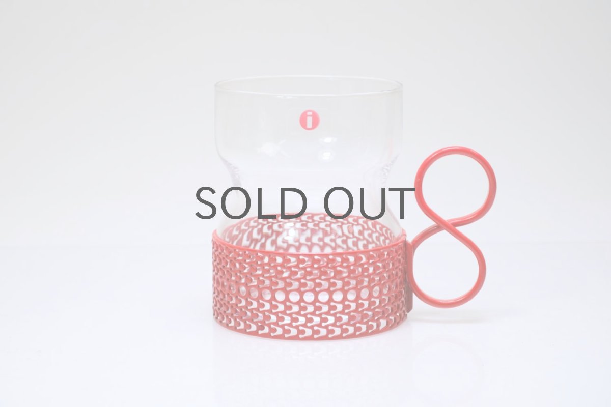 画像1: 北欧ビンテージ/iittala/イッタラ/TSAIKKA/ツァイッカ/クリア&レッドホルダー/レアレッド/No.1 (1)