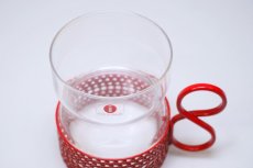 画像2: 北欧ビンテージ/iittala/イッタラ/TSAIKKA/ツァイッカ/クリア&レッドホルダー/レアレッド/No.1 (2)