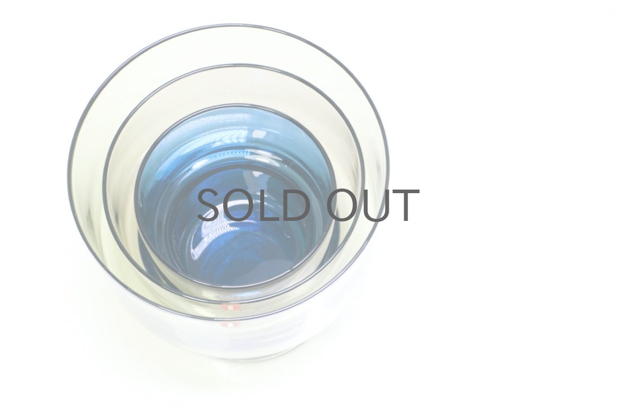 画像2: 北欧ビンテージガラス/Lisa Johansson Pape/リサヨハンソンパッペ/Viola/ビオラ/トリプルベース/オリーブ&ブルー&ピンク/オリジナルボックス付き (2)