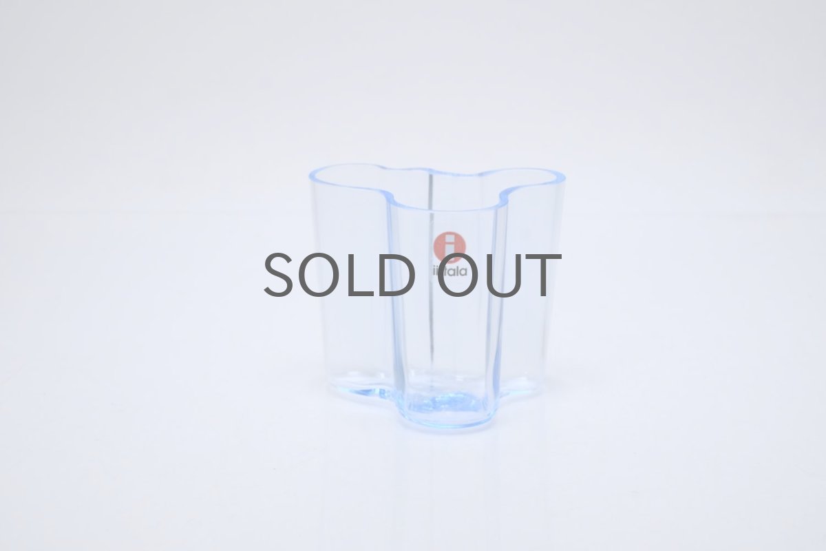 画像1: 北欧ビンテージ/iittala/イッタラ/Alvar Aalto/Aalto vase/アアルトベース/Savoy vase/ミニチュアベース/H5.5cm/アズールブルー (1)