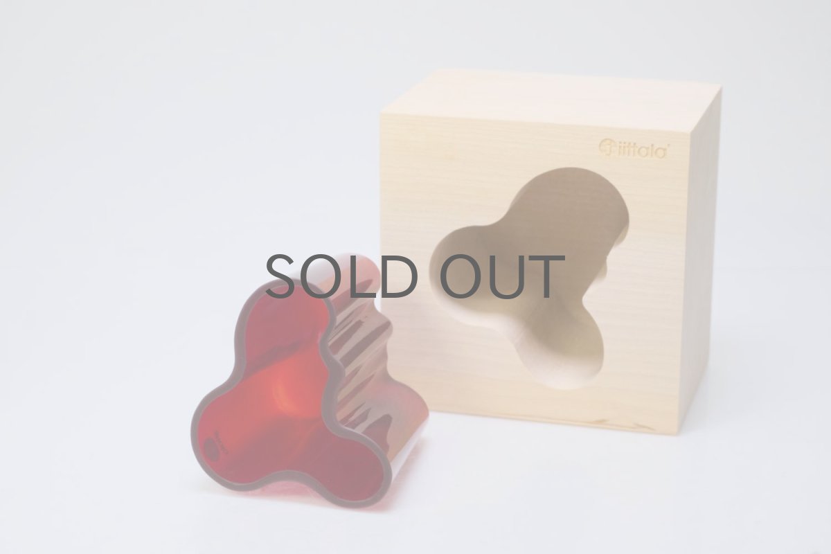 画像2: 北欧ビンテージ/iittala/イッタラ/Alvar Aalto/Aalto vase/アアルトベース/Savoy vase/ミニチュアベース/H5.5cm/フレミングレッド/木箱付き/限定1000個 (2)