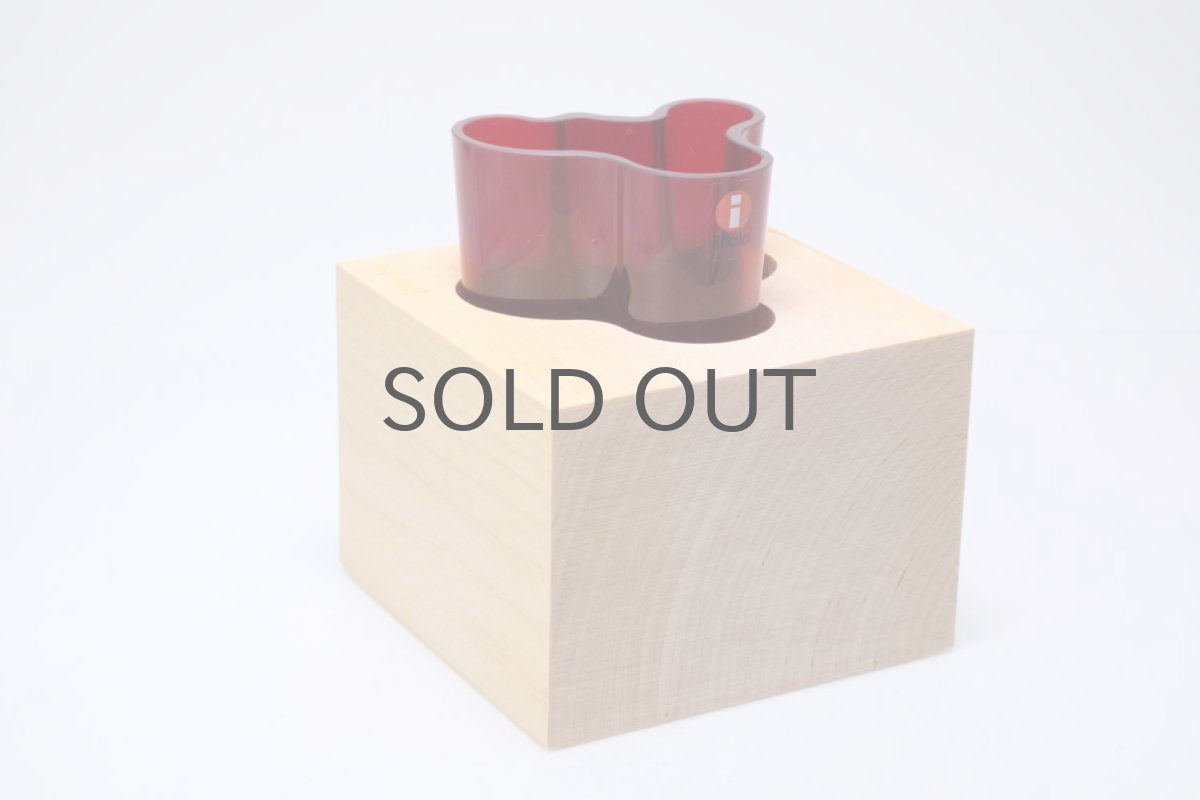 画像3: 北欧ビンテージ/iittala/イッタラ/Alvar Aalto/Aalto vase/アアルトベース/Savoy vase/ミニチュアベース/H5.5cm/フレミングレッド/木箱付き/限定1000個 (3)