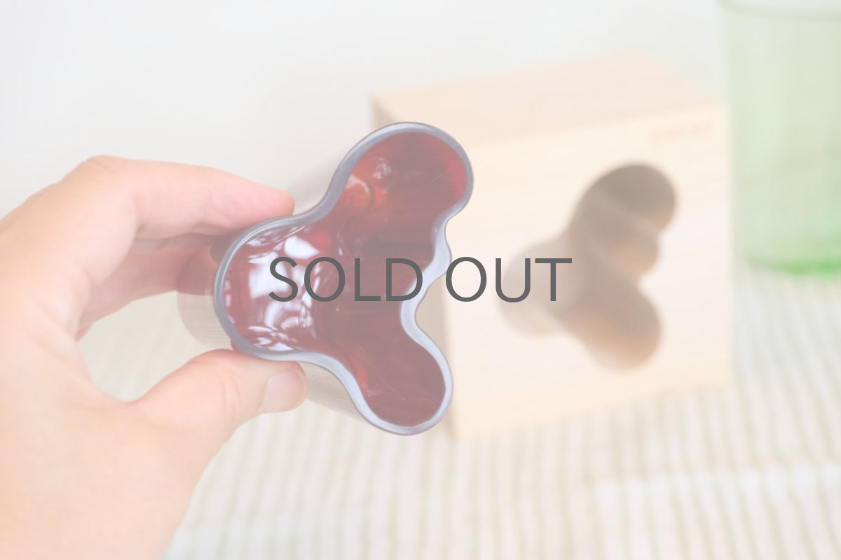 画像9: 北欧ビンテージ/iittala/イッタラ/Alvar Aalto/Aalto vase/アアルトベース/Savoy vase/ミニチュアベース/H5.5cm/フレミングレッド/木箱付き/限定1000個 (9)