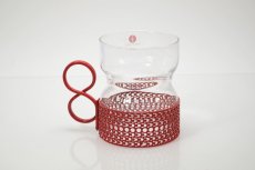 画像4: 北欧ビンテージ/iittala/イッタラ/TSAIKKA/ツァイッカ/クリア&レッドホルダー/レアレッド/No.1 (4)