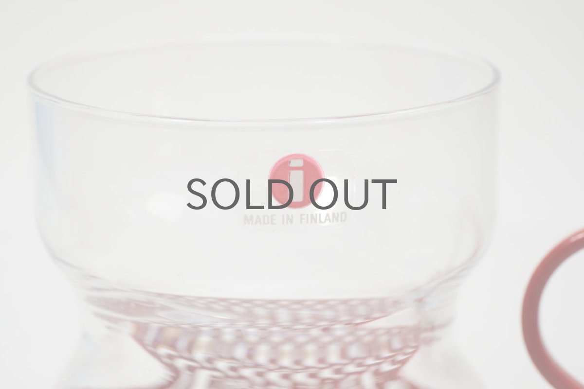 画像2: 北欧ビンテージ/iittala/イッタラ/TSAIKKA/ツァイッカ/クリア&レッドホルダー/レアレッド/No.1 (2)