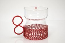 画像4: 北欧ビンテージ/iittala/イッタラ/TSAIKKA/ツァイッカ/クリア&レッドホルダー/レアレッド/No.2 (4)