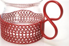 画像3: 北欧ビンテージ/iittala/イッタラ/TSAIKKA/ツァイッカ/クリア&レッドホルダー/レアレッド/No.2 (3)