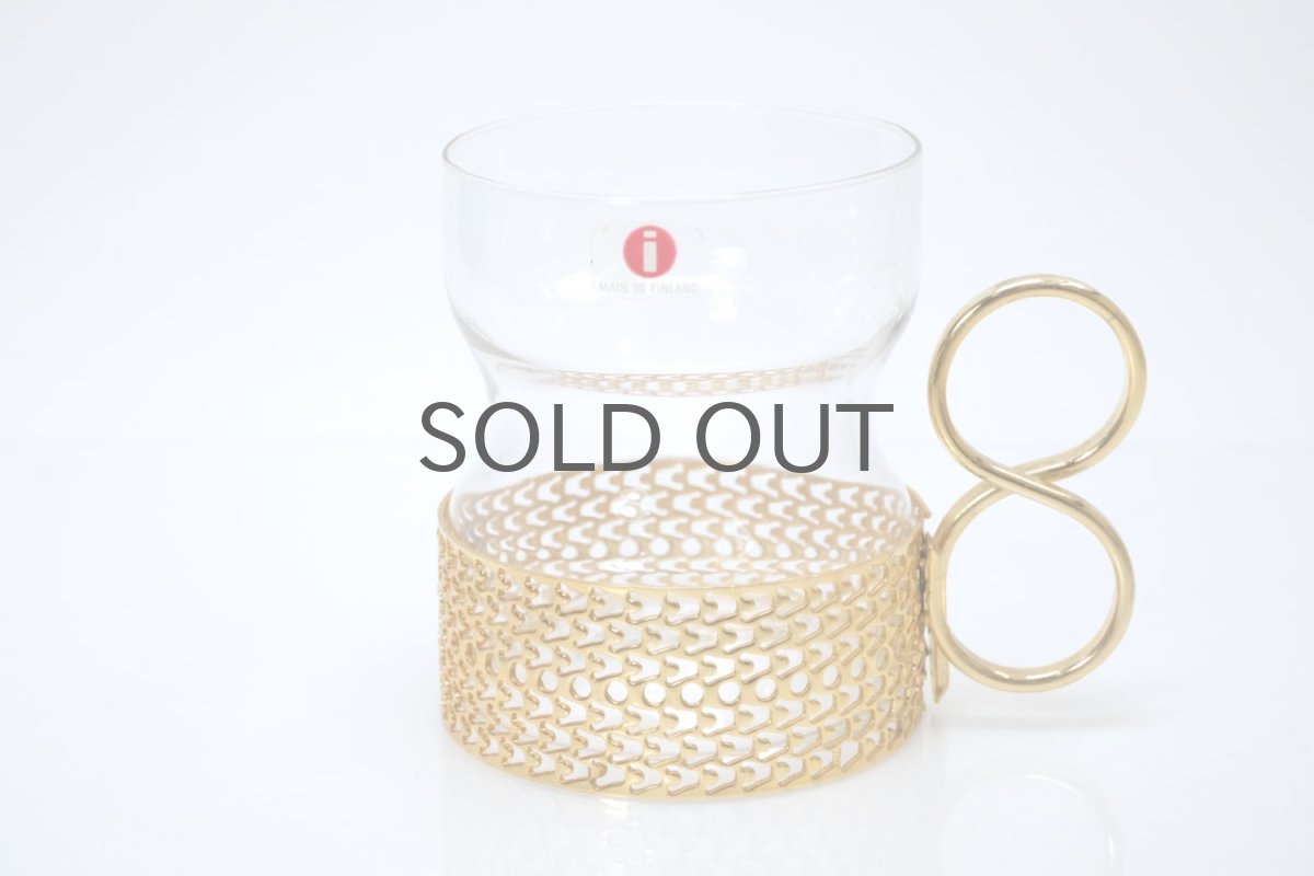 画像1: iittala/イッタラ/TSAIKKA/ツァイッカ/ゴールドホルダー&クリアグラス/No.1 (1)