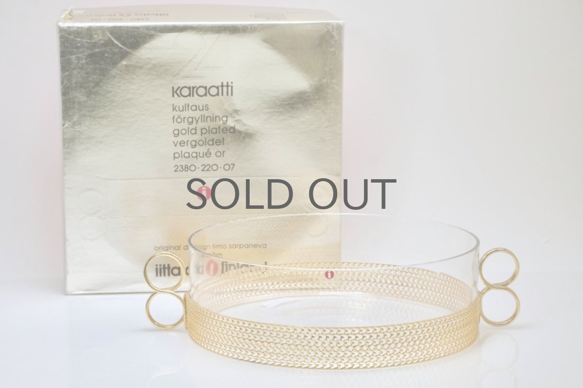 画像1: iittala/イッタラ/24Karaatti/24キャラット/ゴールドホルダー&クリアグラス/TSAIKKA/ツァイッカ/オリジナルBOX (1)