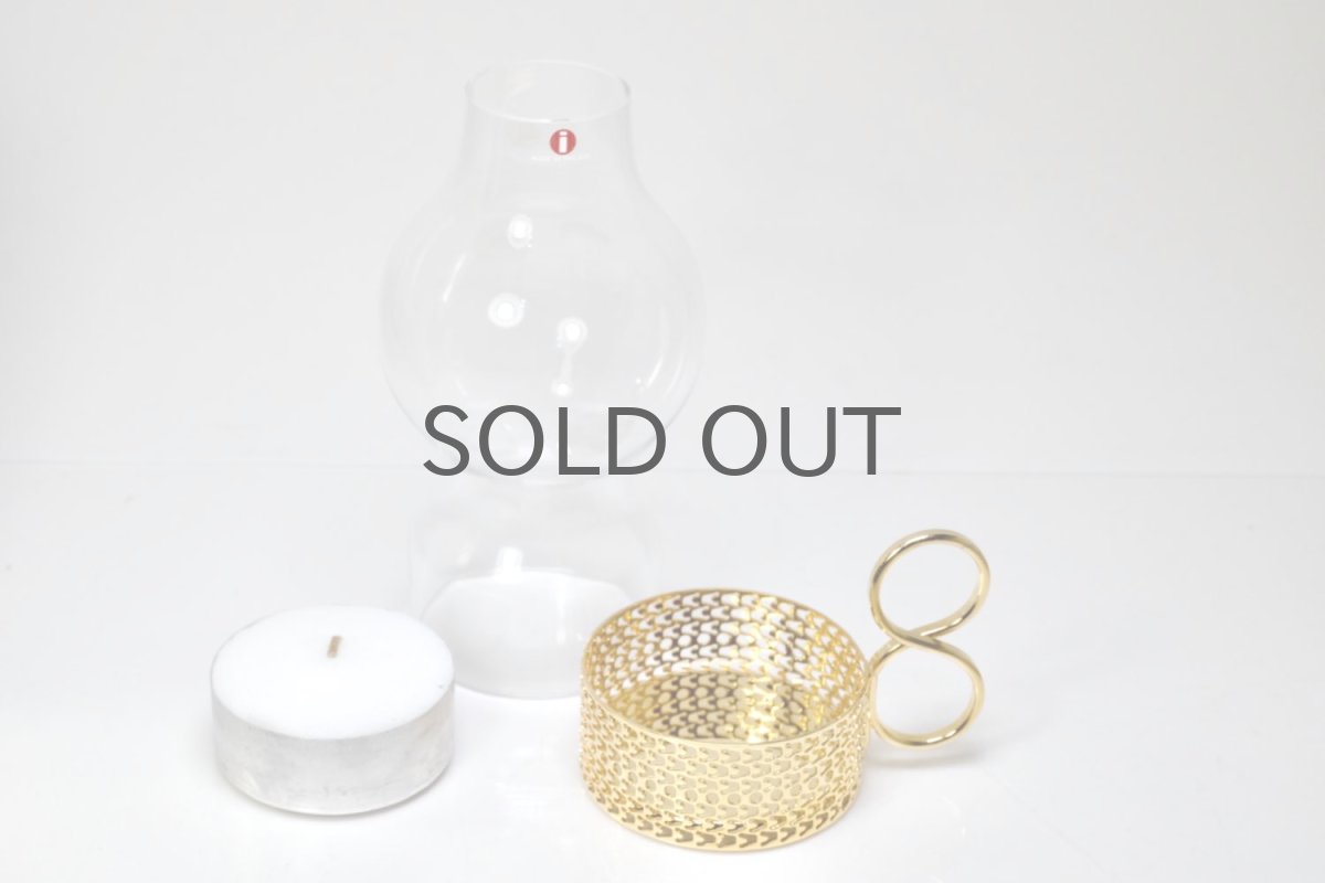 画像2: iittala/イッタラ/24Karaatti/24キャラット/ゴールドホルダー&クリアガラス/TSAIKKA/ツァイッカ/オリジナルBOX/ランタン/キャンドルホルダー/Lサイズ (2)