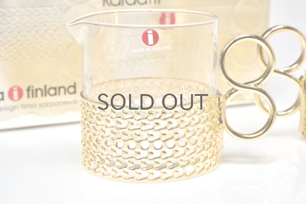 画像3: iittala/イッタラ/24Karaatti/24キャラット/ゴールドホルダー&クリアガラス/シュガー&クリーマー/TSAIKKA/ツァイッカ/オリジナルBOX (3)