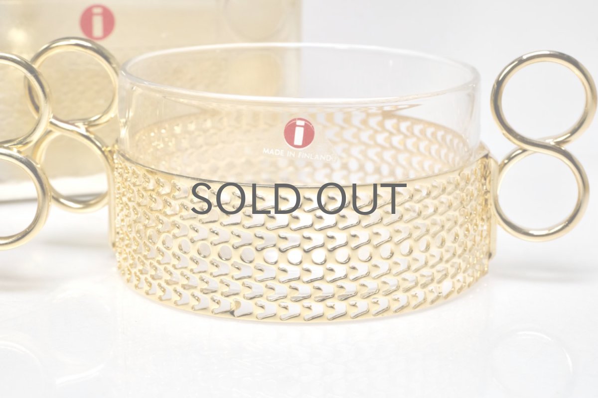 画像2: iittala/イッタラ/24Karaatti/24キャラット/ゴールドホルダー&クリアガラス/シュガー&クリーマー/TSAIKKA/ツァイッカ/オリジナルBOX (2)
