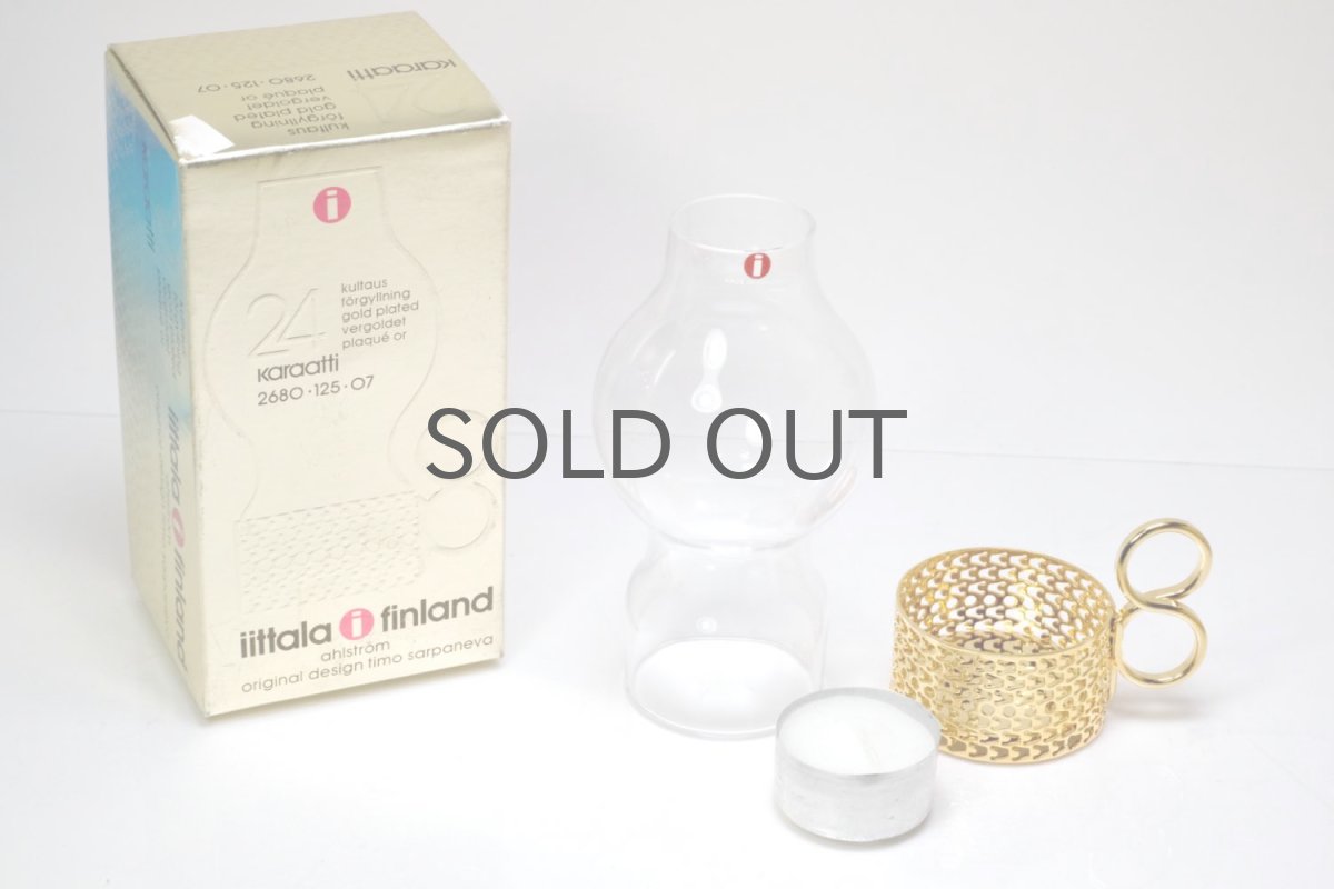 画像2: iittala/イッタラ/24Karaatti/24キャラット/ゴールドホルダー&クリアガラス/TSAIKKA/ツァイッカ/オリジナルBOX/ランタン/キャンドルホルダー/Sサイズ (2)
