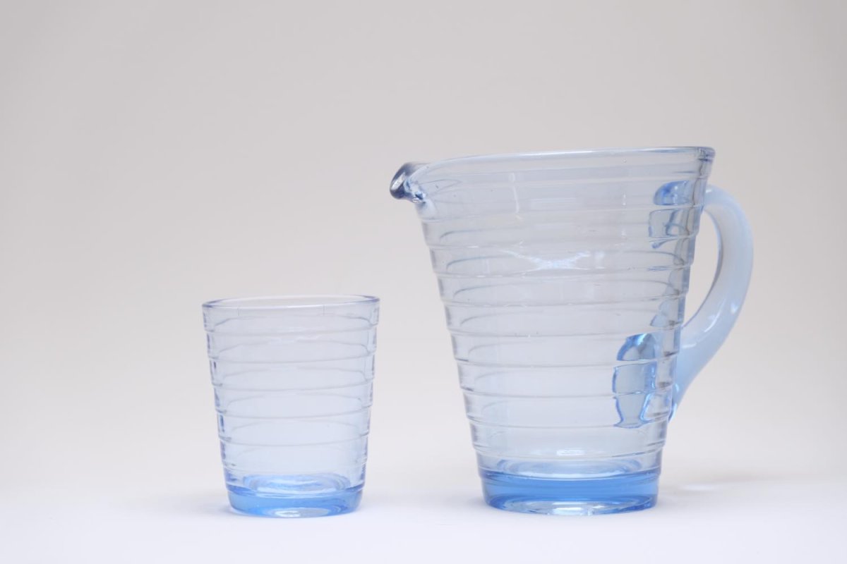 画像12: 北欧ビンテージガラス/Aino Aalto/アイノ・アアルト/Karhula/カルフラ/4644/ピッチャー/75cl/アズールブルー (12)