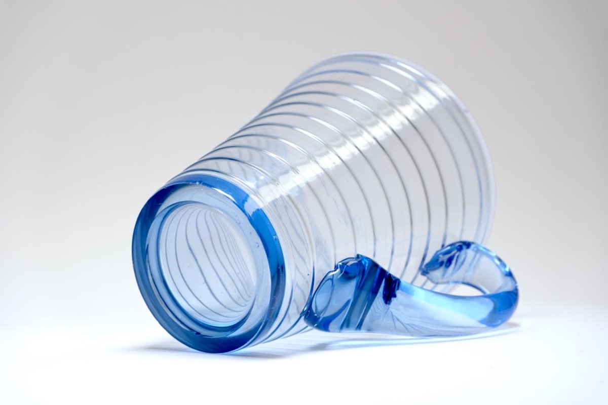 画像9: 北欧ビンテージガラス/Aino Aalto/アイノ・アアルト/Karhula/カルフラ/4644/ピッチャー/75cl/アズールブルー (9)