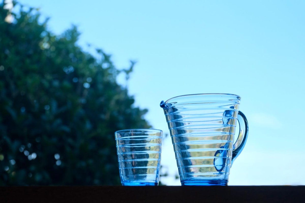 画像13: 北欧ビンテージガラス/Aino Aalto/アイノ・アアルト/Karhula/カルフラ/4644/ピッチャー/75cl/アズールブルー (13)