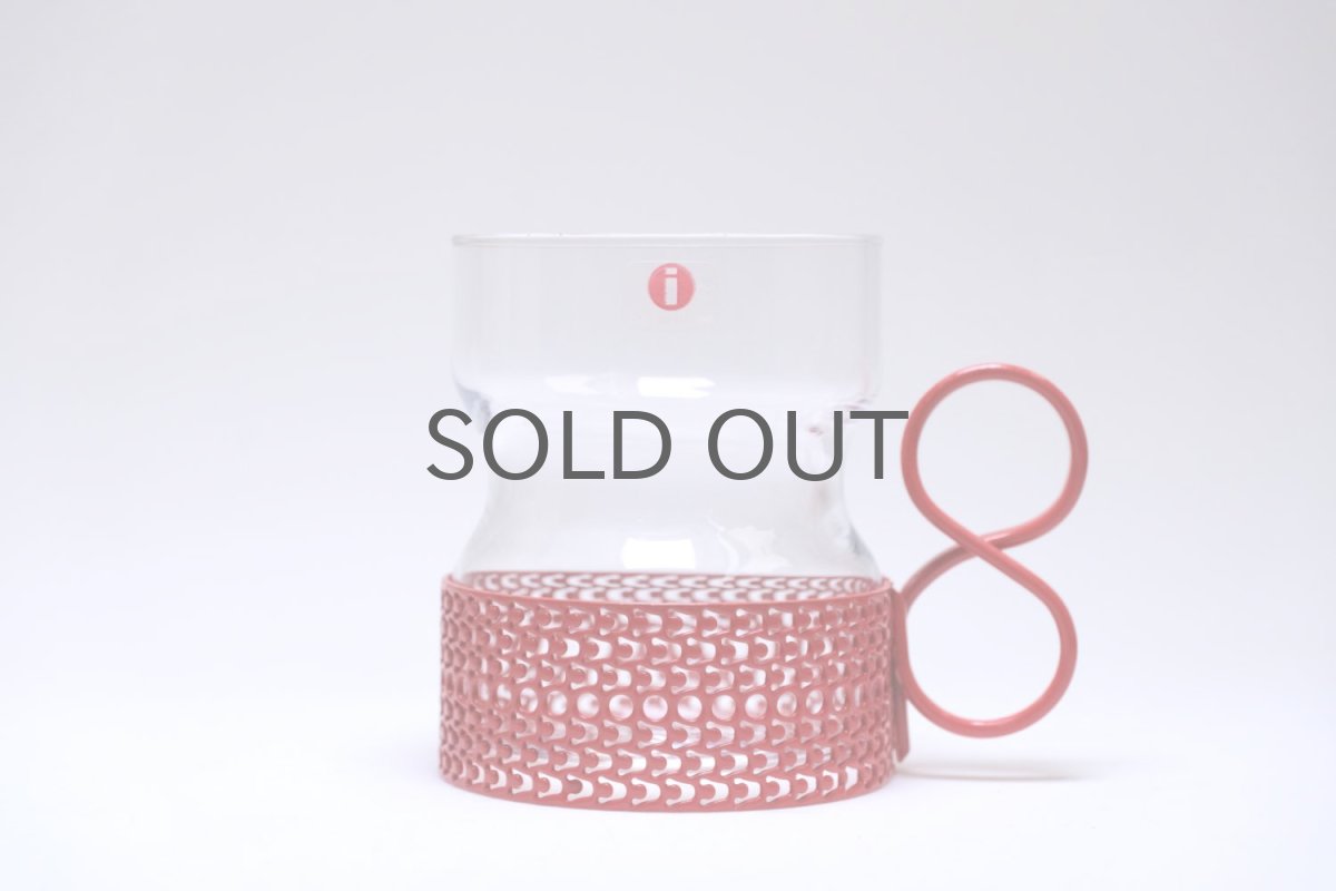 画像2: 北欧ビンテージ/iittala/イッタラ/TSAIKKA/ツァイッカ/クリア&レッドホルダー/レッド/ステッカー付き/No.1 (2)