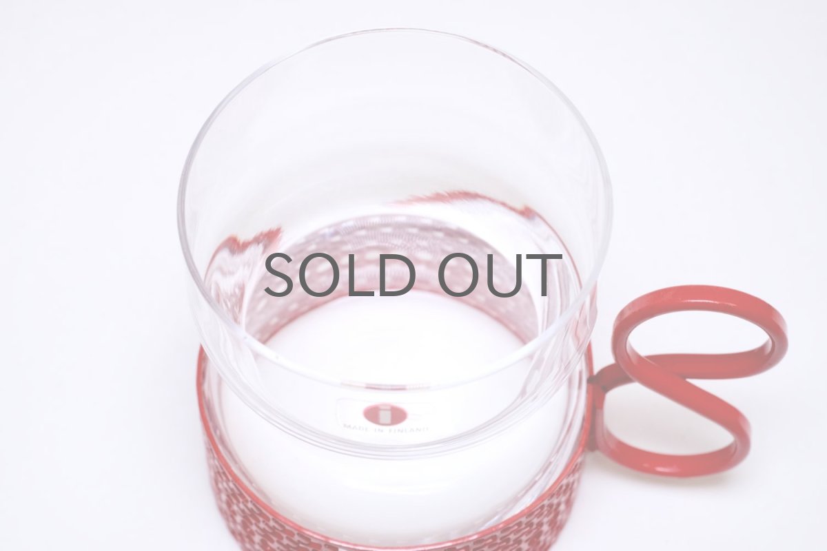 画像4: 北欧ビンテージ/iittala/イッタラ/TSAIKKA/ツァイッカ/クリア&レッドホルダー/レッド/ステッカー付き/No.1 (4)
