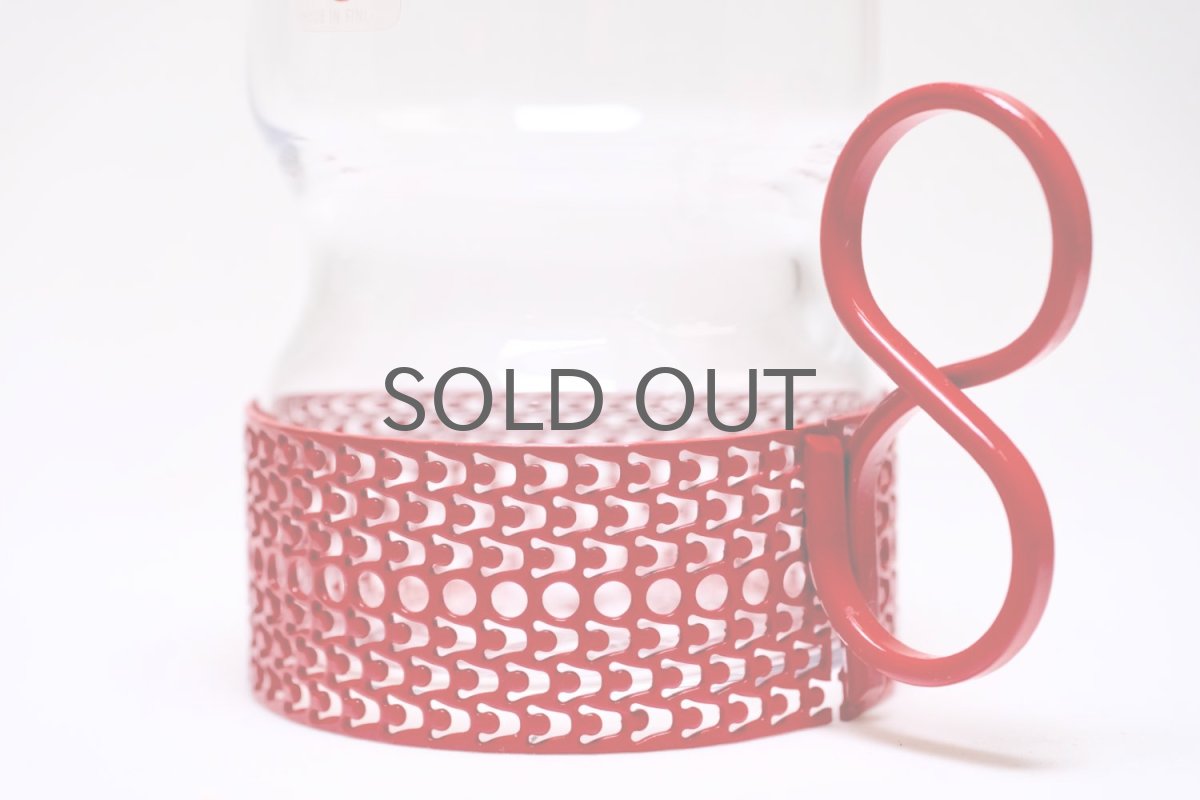 画像5: 北欧ビンテージ/iittala/イッタラ/TSAIKKA/ツァイッカ/クリア&レッドホルダー/レッド/ステッカー付き/No.1 (5)