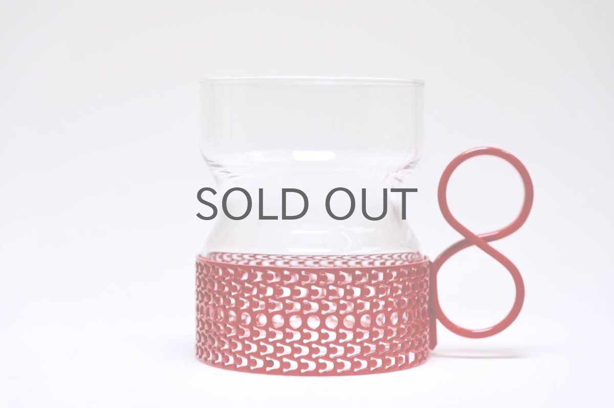 画像1: 北欧ビンテージ/iittala/イッタラ/TSAIKKA/ツァイッカ/クリア&レッドホルダー/レッド/No.2 (1)