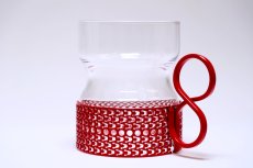 画像2: 北欧ビンテージ/iittala/イッタラ/TSAIKKA/ツァイッカ/クリア&レッドホルダー/レッド/No.2 (2)