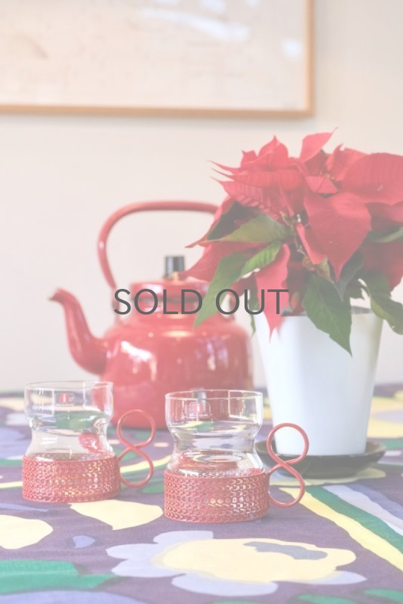 画像6: 北欧ビンテージ/iittala/イッタラ/TSAIKKA/ツァイッカ/クリア&レッドホルダー/レッド/ステッカー付き/No.1 (6)