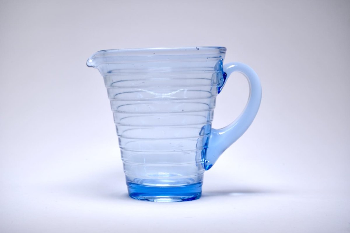 画像1: 北欧ビンテージガラス/Aino Aalto/アイノ・アアルト/Karhula/カルフラ/4644/ピッチャー/75cl/アズールブルー (1)