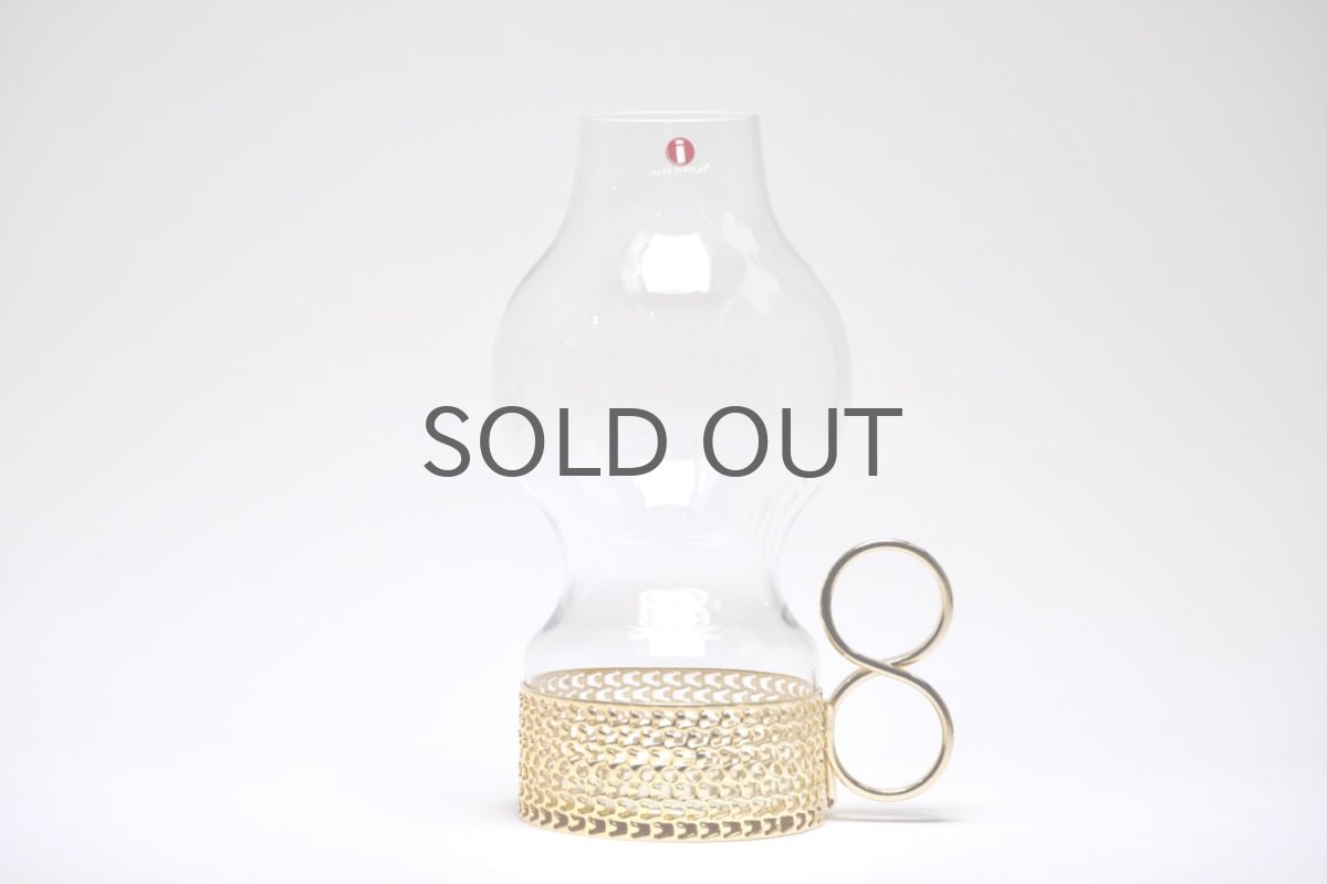 画像1: iittala/イッタラ/24Karaatti/24キャラット/ゴールドホルダー&クリアガラス/TSAIKKA/ツァイッカ/ランタン/キャンドルホルダー/Lサイズ (1)