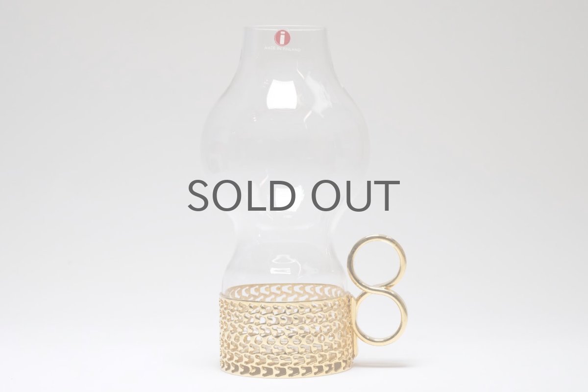 画像1: iittala/イッタラ/24Karaatti/24キャラット/ゴールドホルダー&クリアガラス/TSAIKKA/ツァイッカ/ランタン/キャンドルホルダー/Sサイズ/No.1 (1)