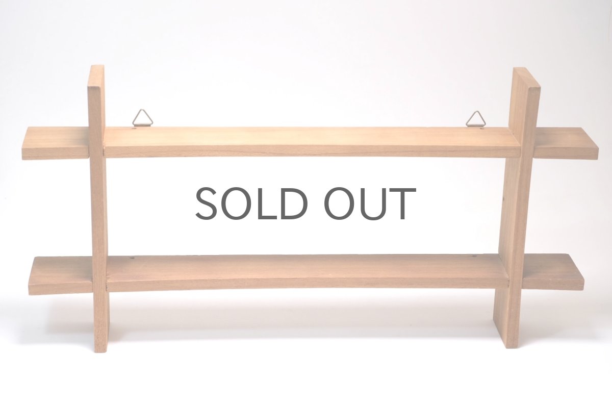 画像2: 北欧ビンテージインテリア雑貨/チーク/壁掛け飾り棚/No.1 (2)